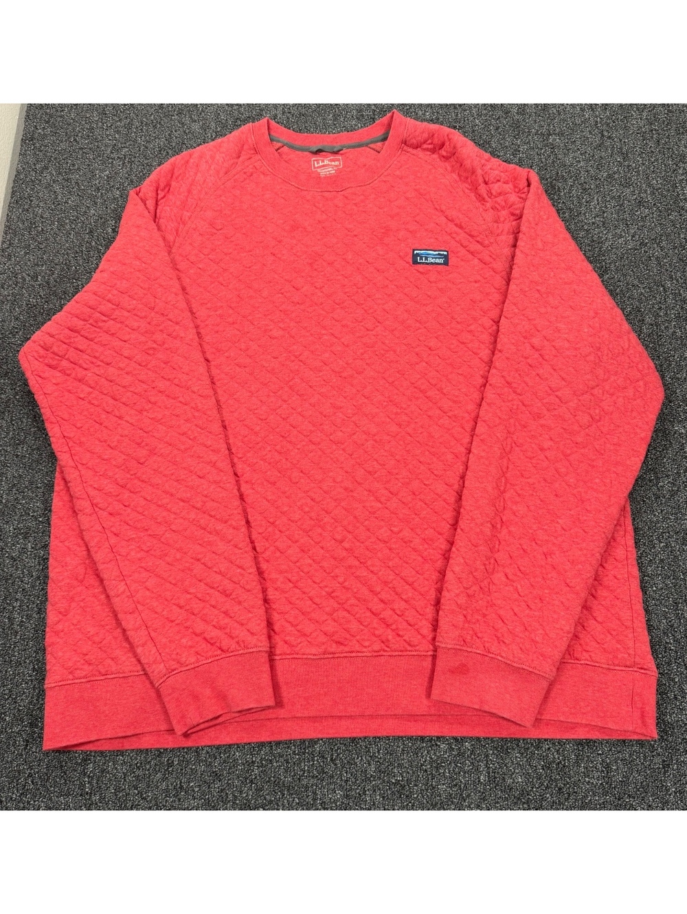 Xxl tall L.L. Bean Red Quilted Pullover Sweatshirt
